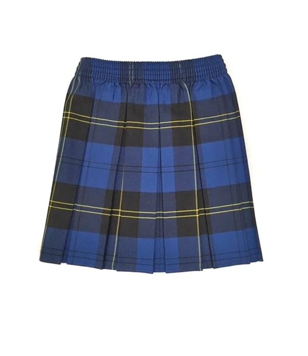 Dark Blue Yellow Check Tartan Skirts