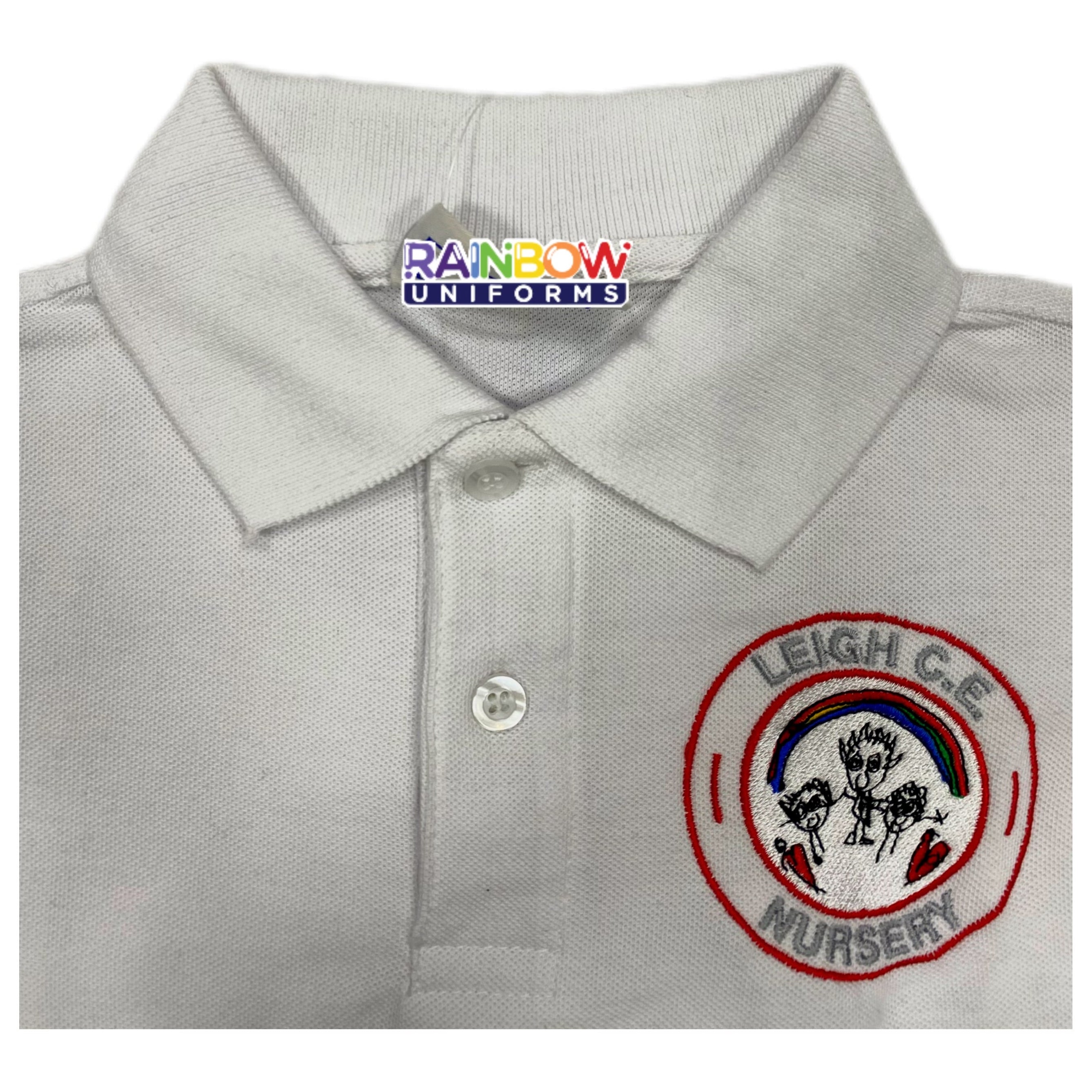 Leigh CE Nursery Polo Shirts - White