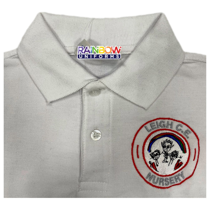 Leigh CE Nursery Polo Shirts - White