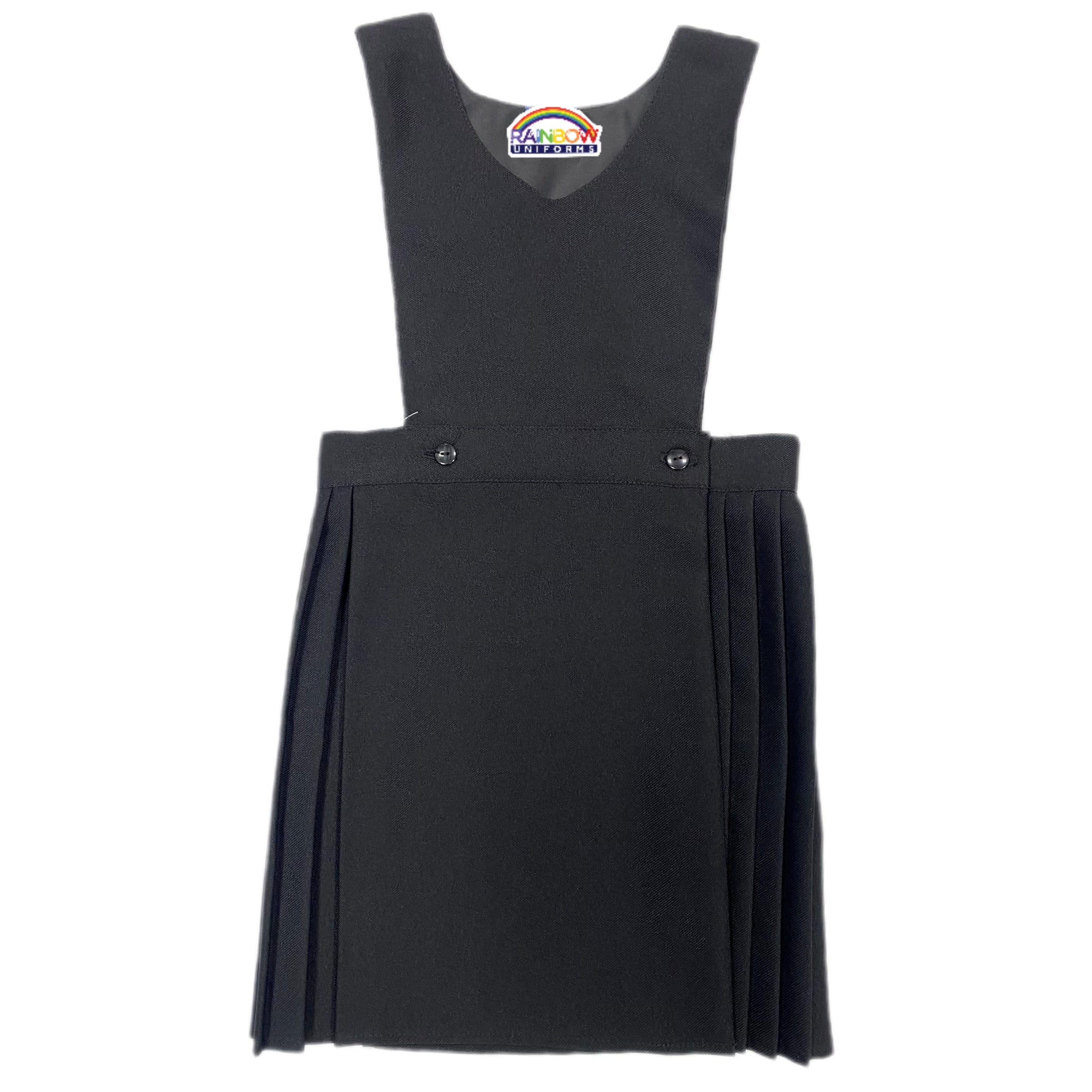 Girls Bibs Pinafore Dress- Grey, Black, Navy, Maroon Black