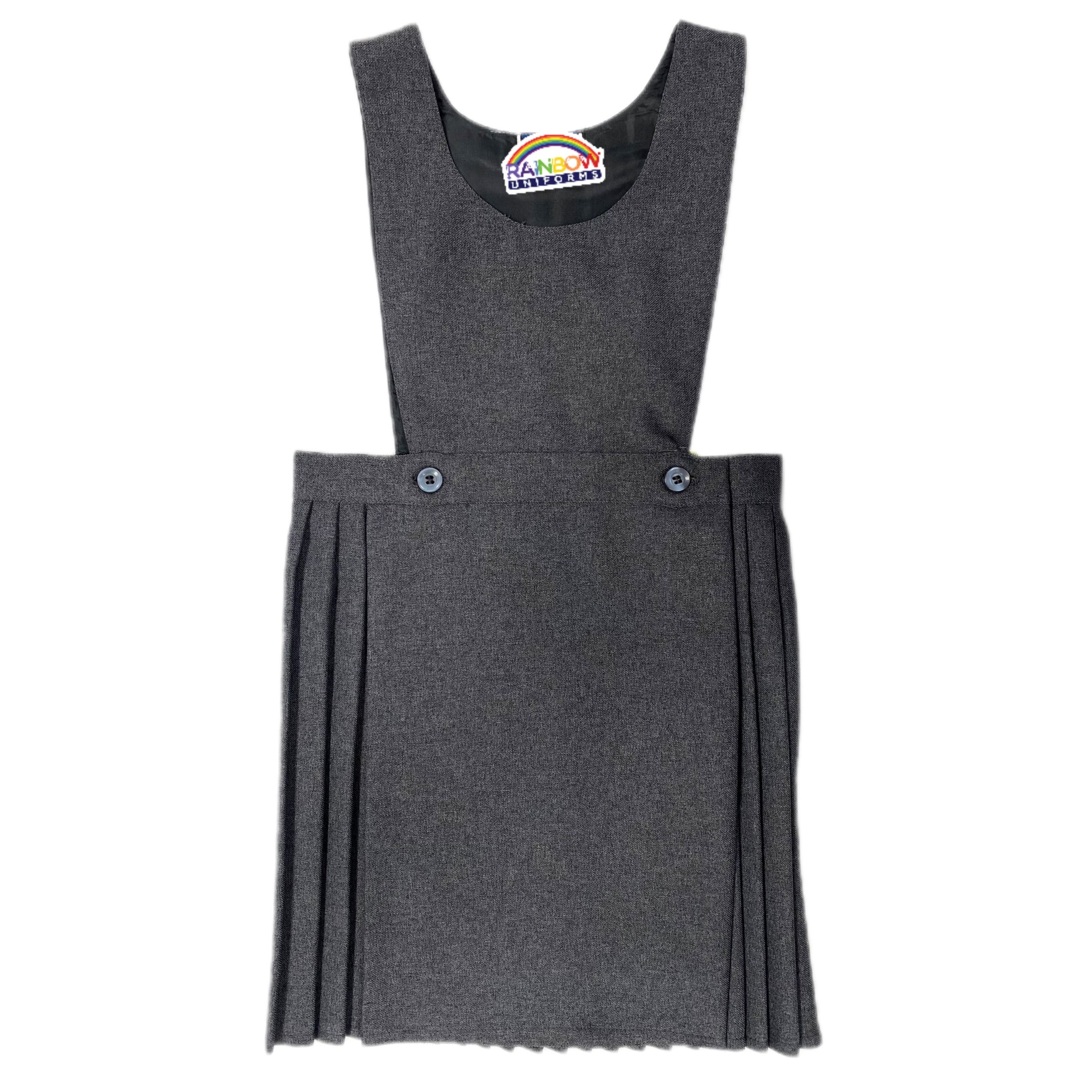Girls Bibs Pinafore Dress- Grey, Black, Navy, Maroon Grey