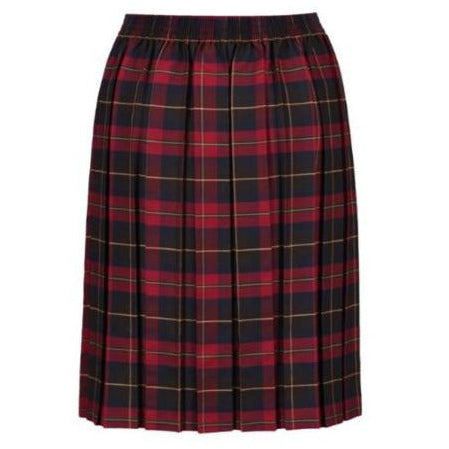 Burgundy Tartan Skirt
