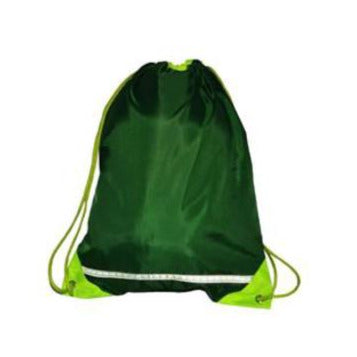Rucksack School PE. Bag -Hi-Vis Green