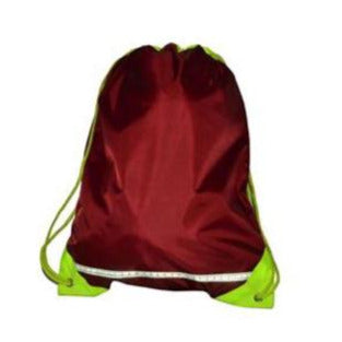 Rucksack School PE. Bag -Hi-Vis Maroon