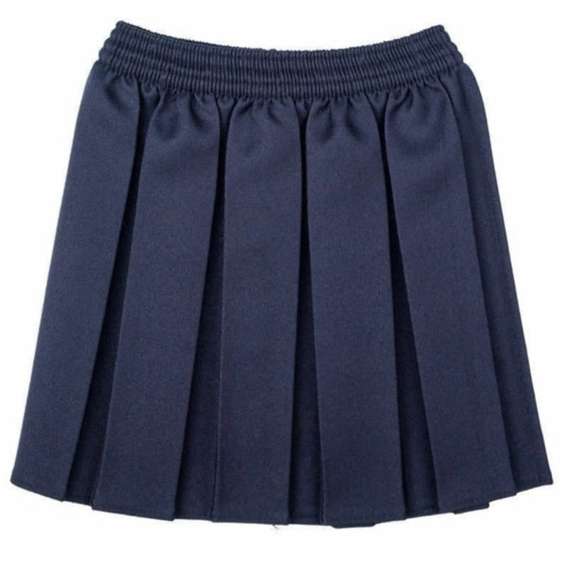 Girls Box Pleated Skirts-  Navy