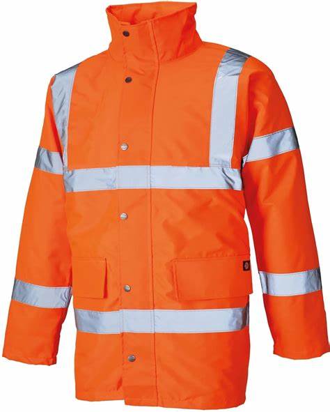 Hi-Vis Long Work Jacket Orange