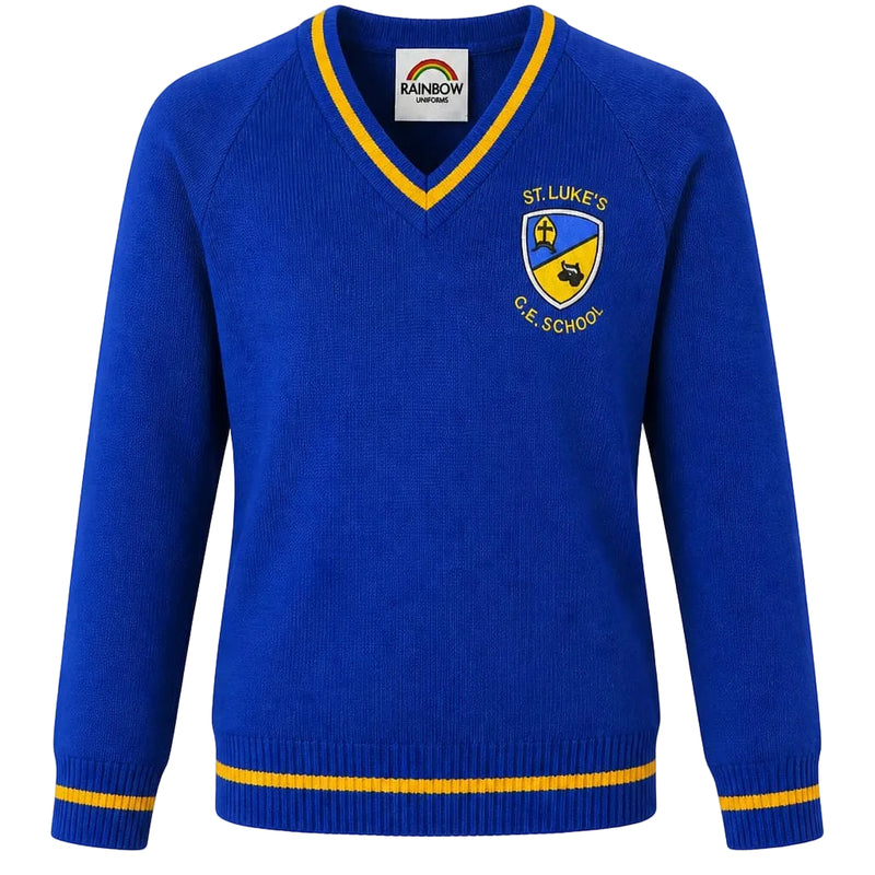 St Lukes C E Primary School Knitted V Neck Jumper