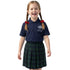Dark Bottle Green Tartan Skirts With Navy Check