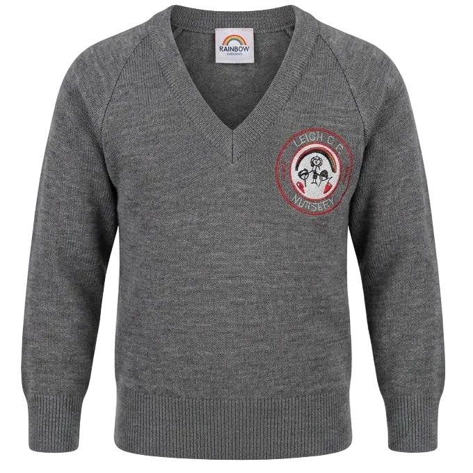 Leigh CE Nursery School Knitted V Neck Jumper