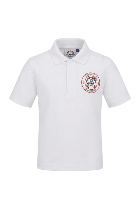 Leigh CE Nursery Polo Shirts - White