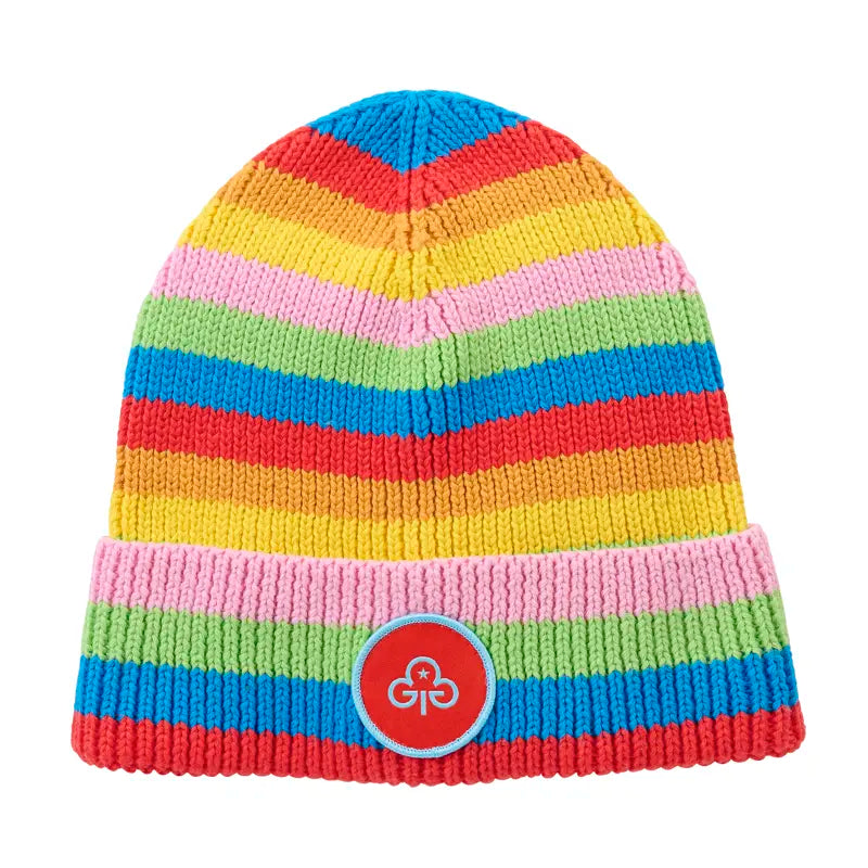 Rainbows uniform striped beanie
