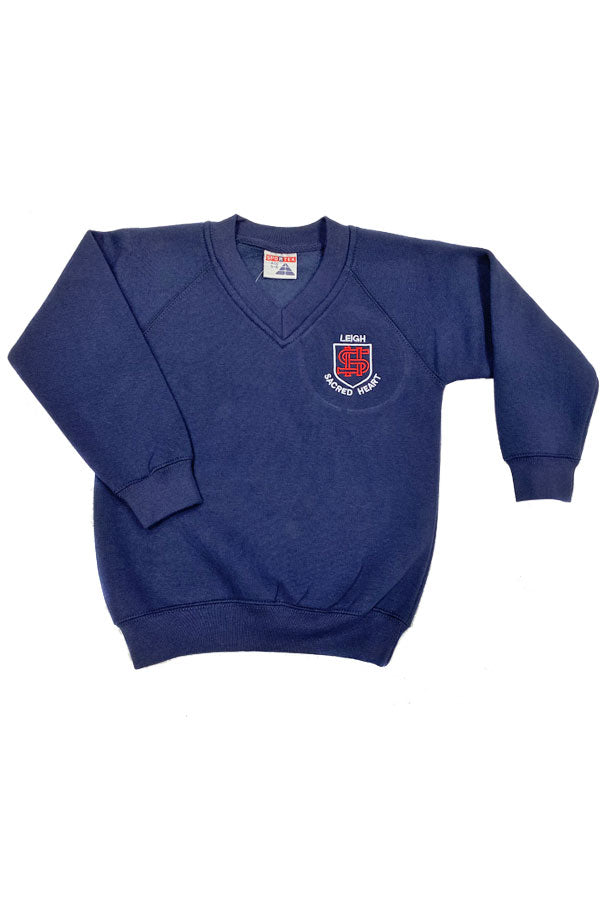 Leigh Sacred Heart Catholic Primary School V Neck Jumper with LOGO