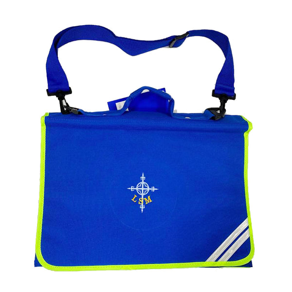 School Book Bag -Royal Blue with Logo