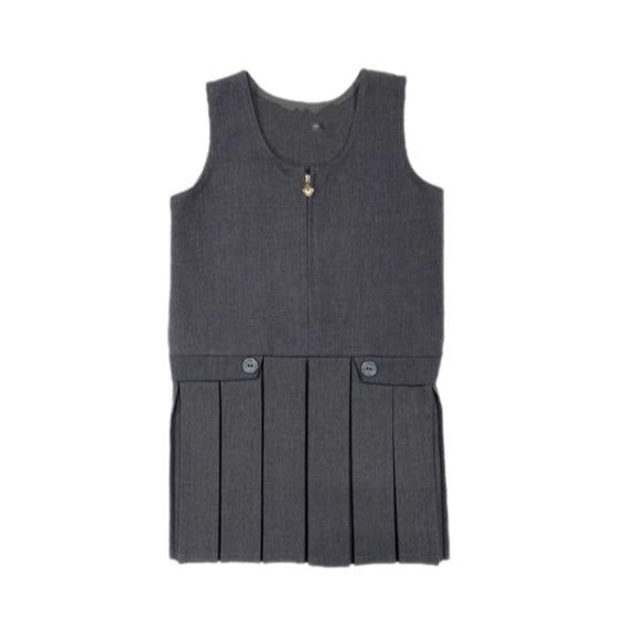Pinafore Dress-Grey,Maroon