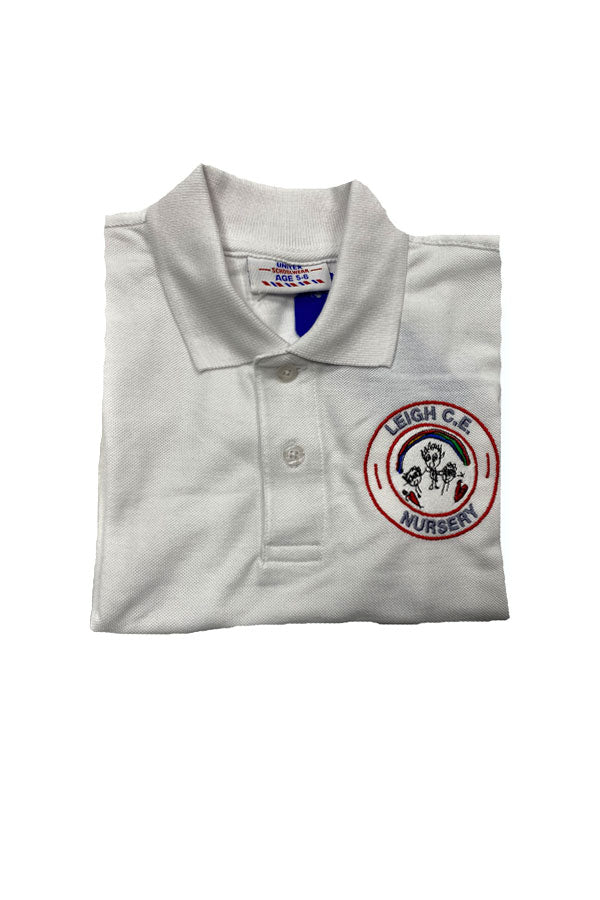 Leigh CE Nursery Polo Shirts - White