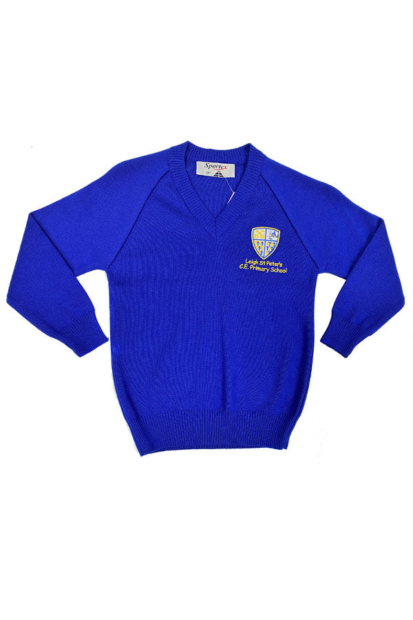 Leigh St Peters Primary School Knitted V Neck Jumper